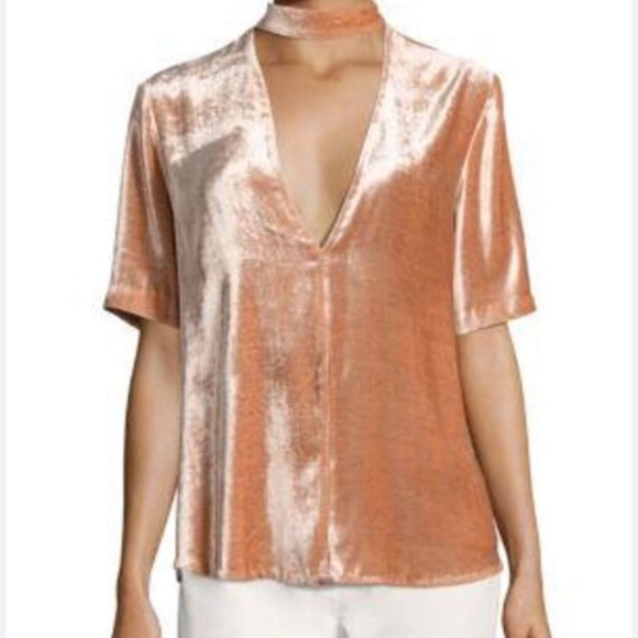 A.L.C. Blaise Pink Velvet Top - Picture 2 of 10